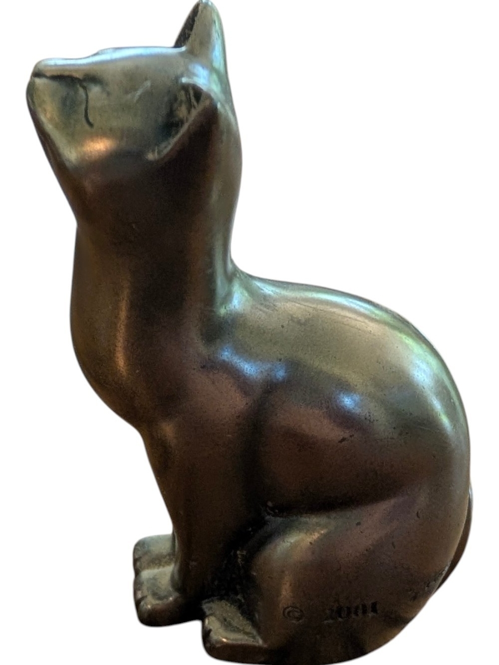 Decorative Cat Figurine - Dark Bronze Finish